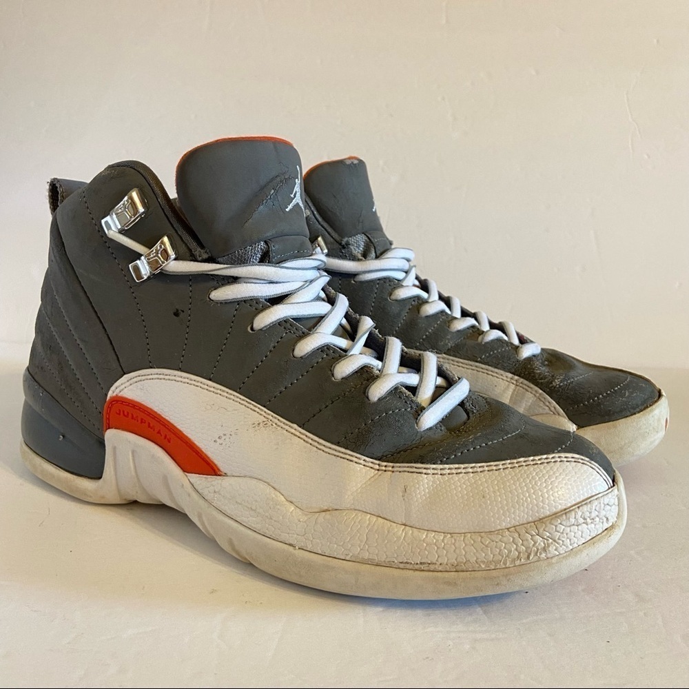 Air Jordan 12 Retro Cool Grey Youth Basketball Sneakers Size 6.5Y Boys Kids